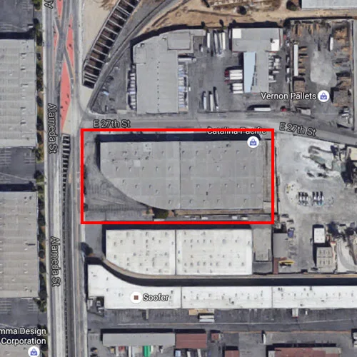 Aerial view of the 2005 Alameda Street facility